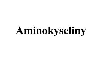 Aminokyseliny