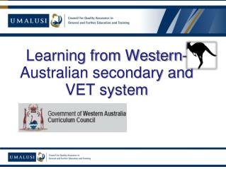 Learning from Western-Australian secondary and VET system