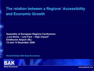 The relation between a Regions‘ Accessibility and Economic Growth