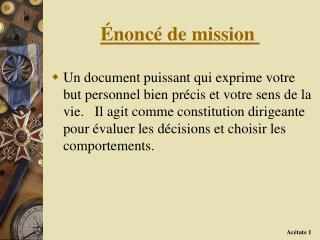 Énoncé de mission 