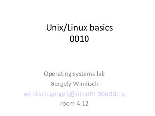 Unix/Linux basics 0010