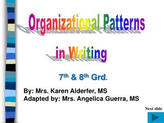 Organizational Patterns