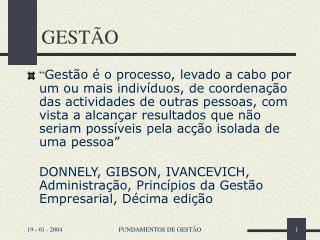 GESTÃO