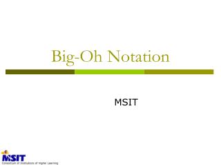 Big-Oh Notation