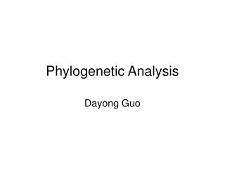 Phylogenetic Analysis