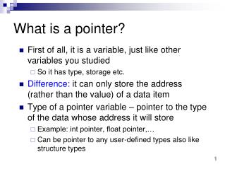 What is a pointer?