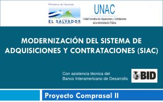 Modernización del sistema de adquisiciones y contrataciones (SIAC)