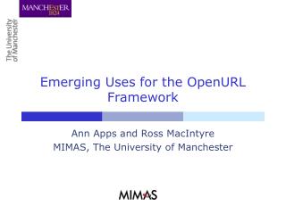 Emerging Uses for the OpenURL Framework