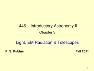 1446 Introductory Astronomy II