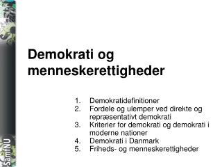 Demokrati og menneskerettigheder