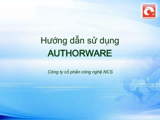 Hướng dẫn sử dụng AUTHORWARE