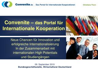 Convenite .de - Das Portal für internationale Kooperationen Christiane Thorn