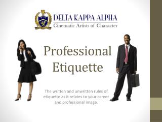Professional Etiquette