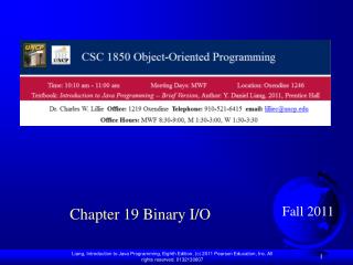 Chapter 19 Binary I/O