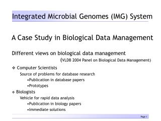 Integrated Microbial Genomes (IMG) System