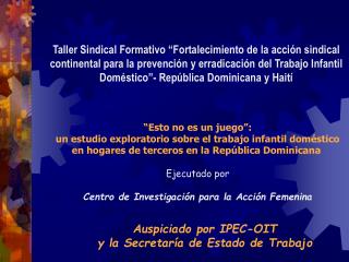“ Esto no es un juego ” :
