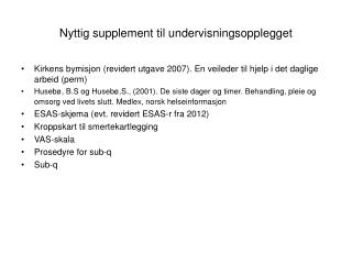 Nyttig supplement til undervisningsopplegget