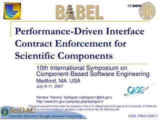 Performance-Driven Interface Contract Enforcement for Scientific Components