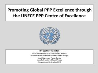 Promoting Global PPP Excellence through the UNECE PPP Centre of Excellence