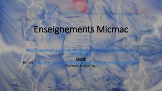 Enseignements Micmac