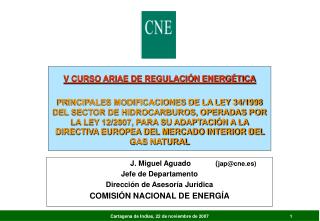 J. Miguel Aguado ( jap@cne.es) Jefe de Departamento