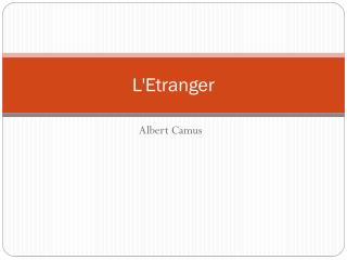 L'Etranger
