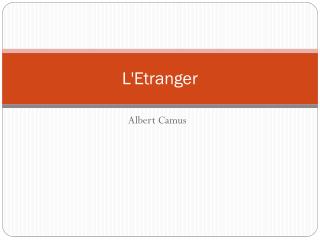 L'Etranger