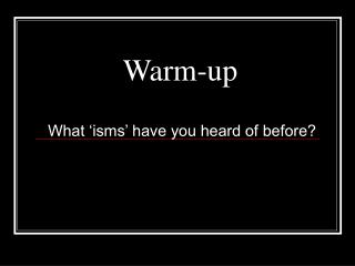 Warm-up