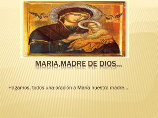 MARIA,MADRE DE DIOS…