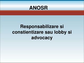 Responsabilizare si constientizare sau lobby si advocacy
