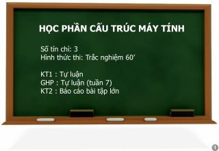 HỌC PHẦN CẤU TRÚC MÁY TÍNH