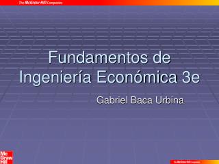 Fundamentos de Ingeniería Económica 3e