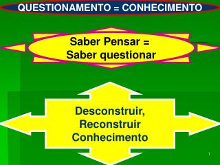 QUESTIONAMENTO = CONHECIMENTO