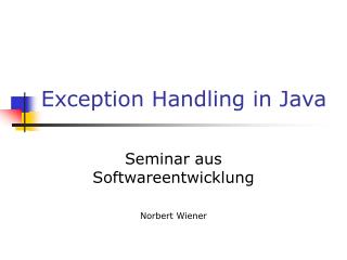 Exception Handling in Java