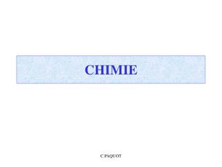 CHIMIE