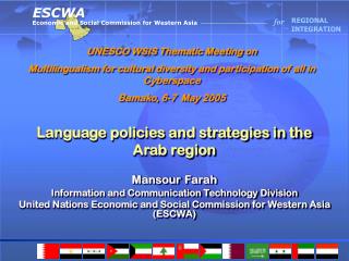 Language policies and strategies in the Arab region