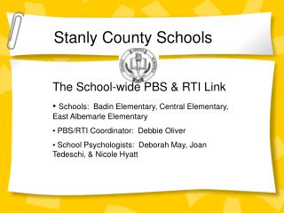 The School-wide PBS &amp; RTI Link