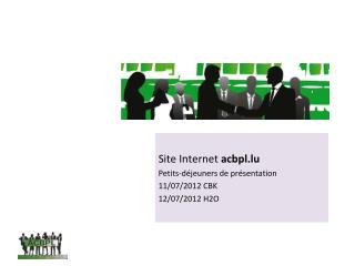 Site Internet acbpl.lu Petits-déjeuners de présentation 11/07/2012 CBK 12/07/2012 H2O