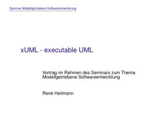 xUML - executable UML