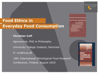 Food Ethics in Everyday Food Consumption