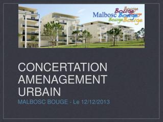 CONCERTATION AMENAGEMENT URBAIN