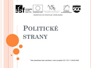 Politické strany
