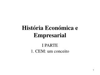 História Económica e Empresarial