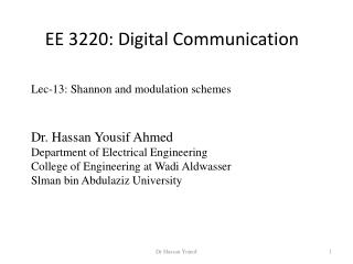 EE 3220: Digital Communication