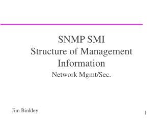 SNMP SMI Structure of Management Information