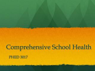 Comprehensive School Health