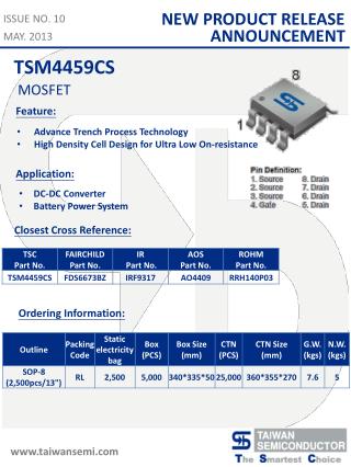 Advance Trench Process Technology High Density Cell Design for Ultra Low On-resistance