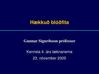 Hækkuð blóðfita