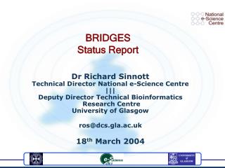 BRIDGES Status Report