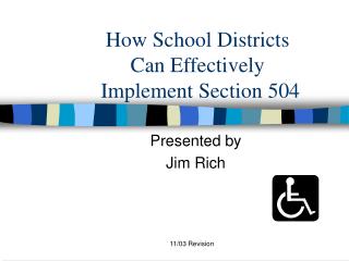 How School Districts Can Effectively Implement Section 504